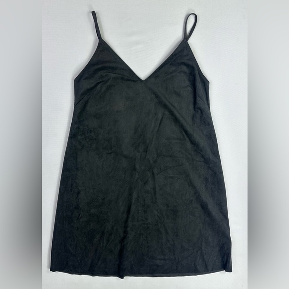 Aritzia Wilfred Free Vivienne Vegan Suede Mini Dress grey gray size Medium - Picture 1 of 5